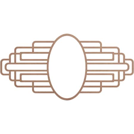 Ekena Millwork Elizabeth Wood Fretwork Pierced Ceiling Medallion, 36"W x 18"H x 9 7/8"IW x 17"IH x 3/8"T CMWP36X18X0375EBMF